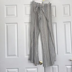 Linen open legged pants